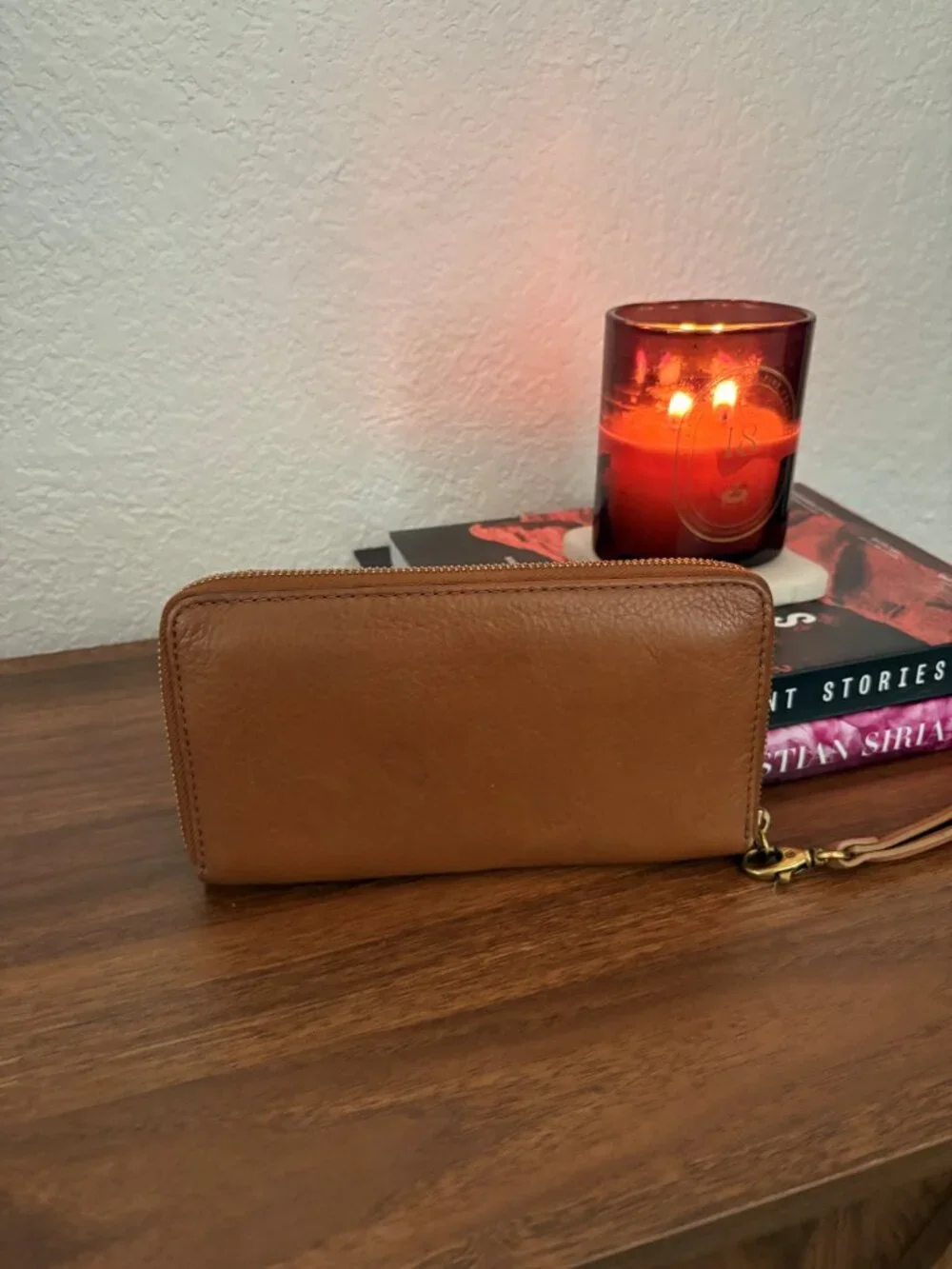 Fossil leather suede